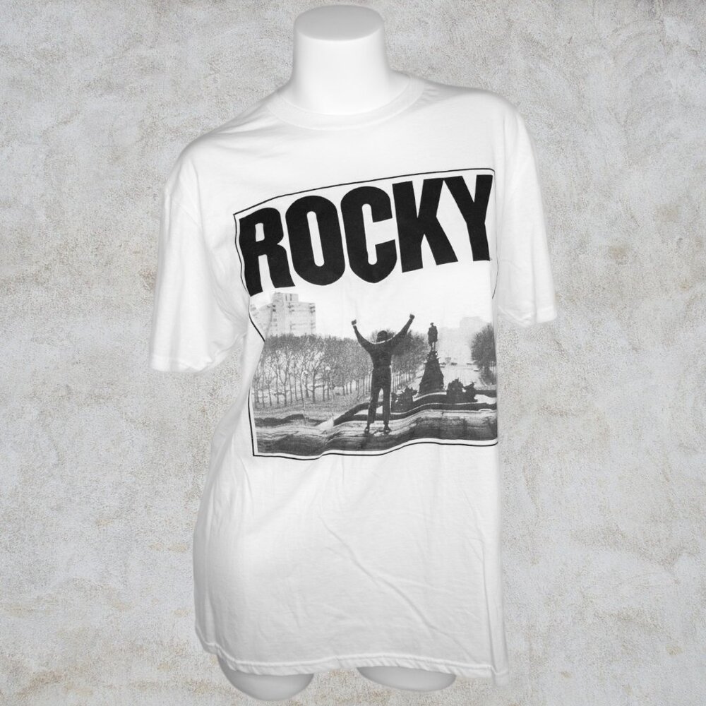 Rocky Balboa T-Shirt Super Lightweight Top of Stairs Scene Philadelphia